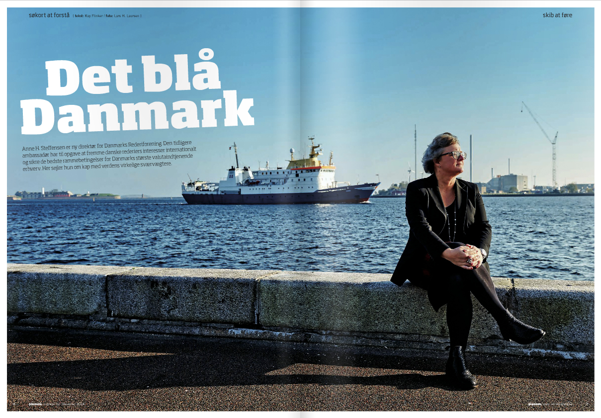 Anne H. Steffensen, direktør for Danmarks Rederiforening : Magasinet Plenum : Lars H. Laursen 