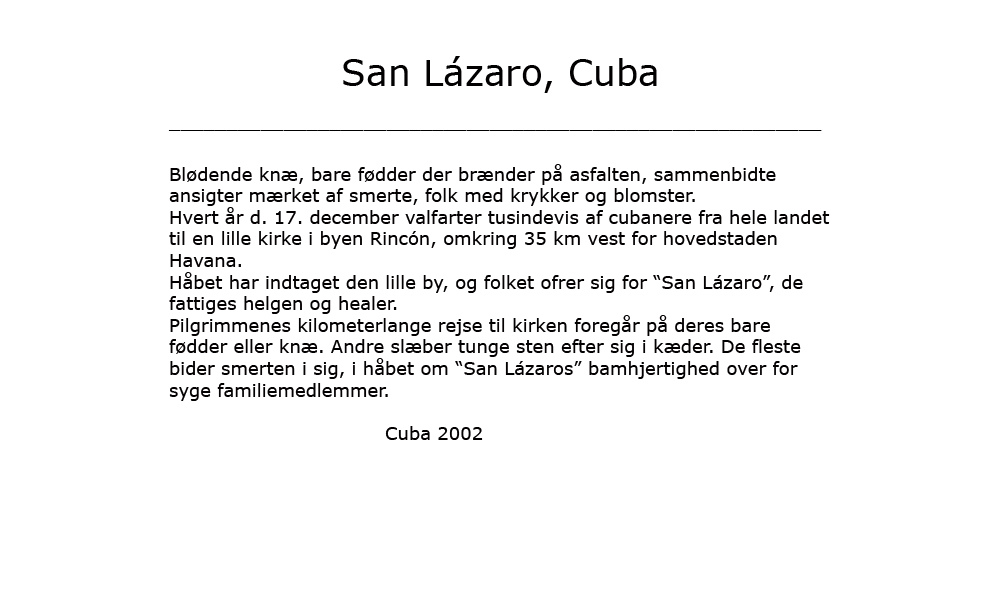 : Cuba San Lazaro : Lars H. Laursen 